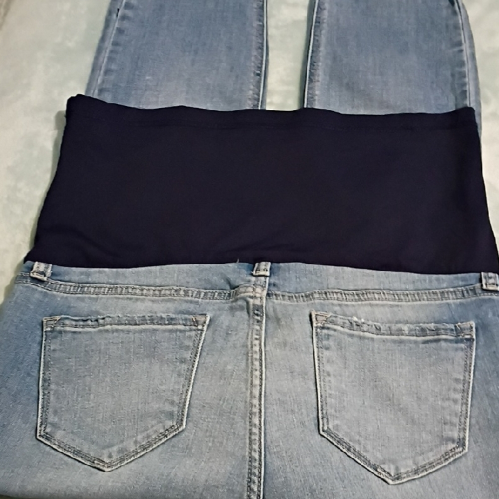 Pinkblush Light Blue Distressed Skinny Jeans Maternity Size 30 - Picture 10 of 10